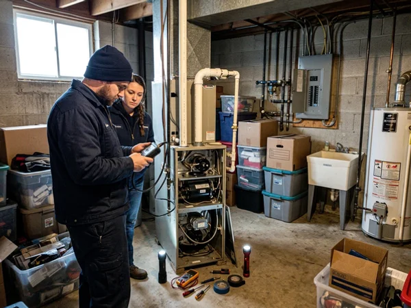 Heat exchanger camera inspection during a tune-up