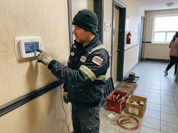 Thermostat balance point being configured on a dual-fuel system